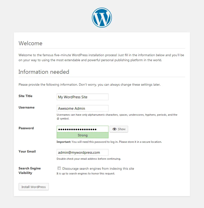 WordPress Install on LAMP Vultr VPS