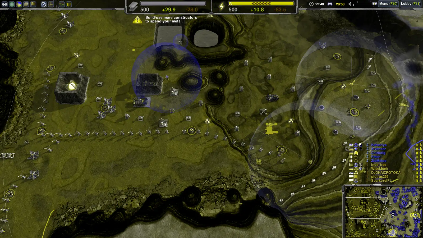 Zero-K Review Screenshot -Base-Building Shield and Singularity