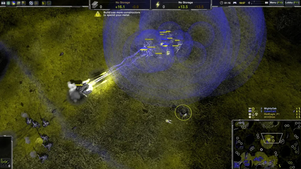 Zero-K Review Screenshot - Dante Firing on Shields